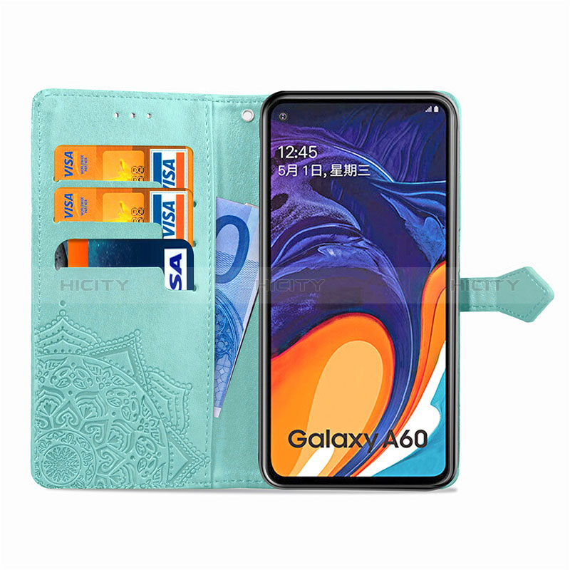 Funda de Cuero Cartera con Soporte Patron de Moda Carcasa para Samsung Galaxy A60