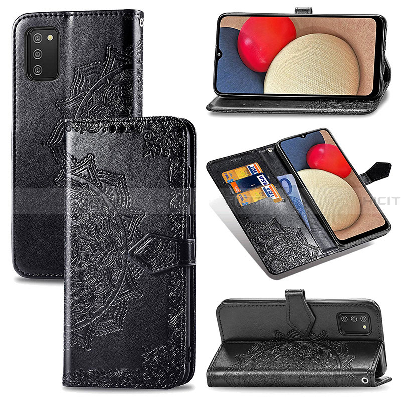 Funda de Cuero Cartera con Soporte Patron de Moda Carcasa para Samsung Galaxy F02S SM-E025F