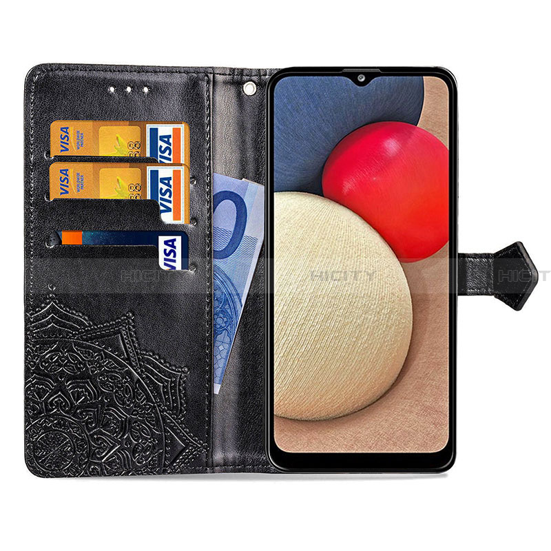 Funda de Cuero Cartera con Soporte Patron de Moda Carcasa para Samsung Galaxy F02S SM-E025F