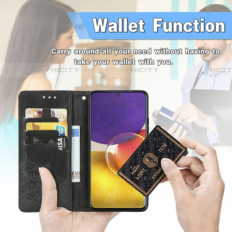 Funda de Cuero Cartera con Soporte Patron de Moda Carcasa para Samsung Galaxy F34 5G