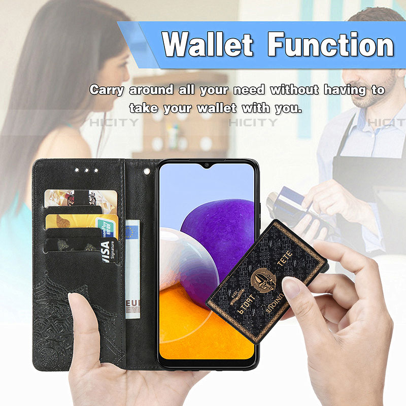 Funda de Cuero Cartera con Soporte Patron de Moda Carcasa para Samsung Galaxy F42 5G