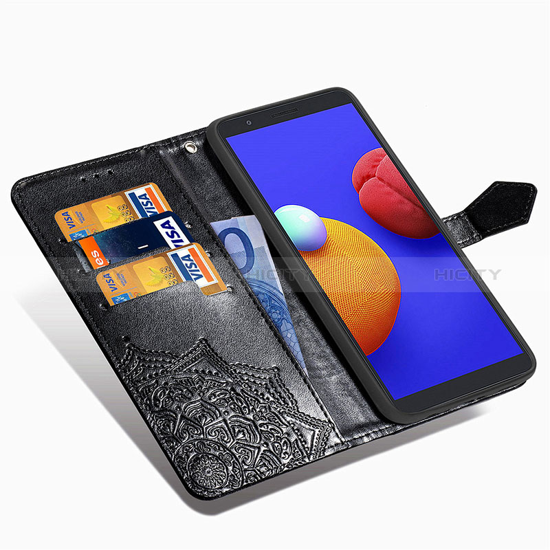 Funda de Cuero Cartera con Soporte Patron de Moda Carcasa para Samsung Galaxy M01 Core