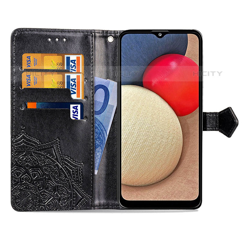 Funda de Cuero Cartera con Soporte Patron de Moda Carcasa para Samsung Galaxy M02s