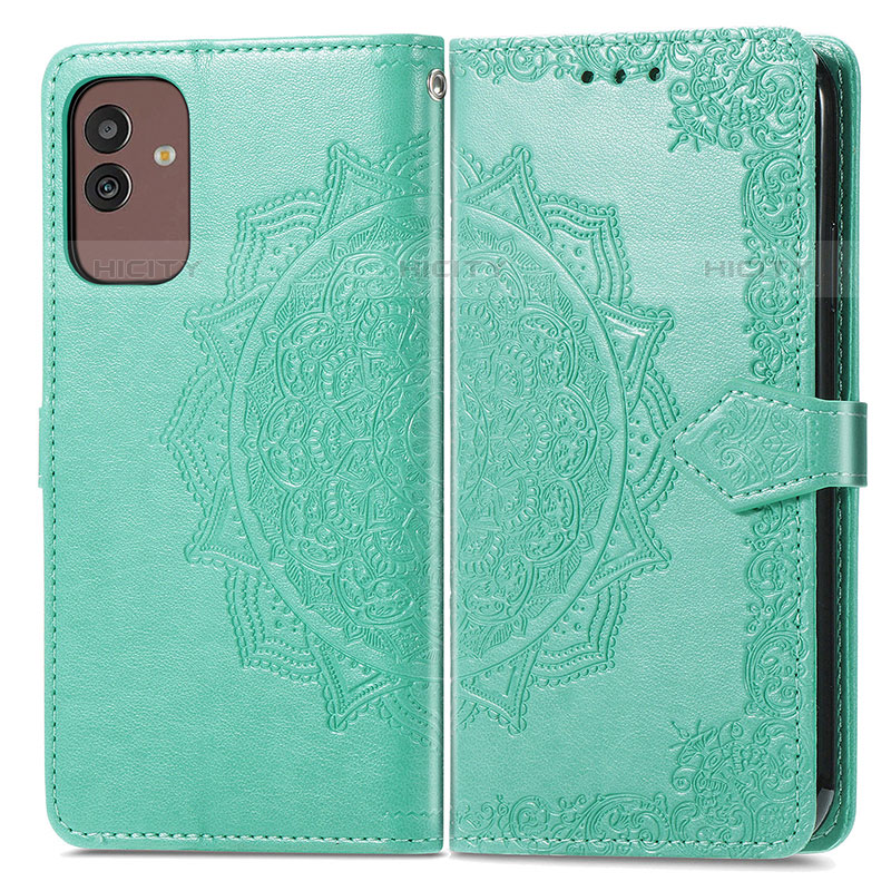 Funda de Cuero Cartera con Soporte Patron de Moda Carcasa para Samsung Galaxy M13 5G Verde