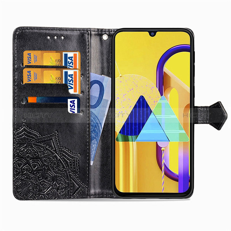 Funda de Cuero Cartera con Soporte Patron de Moda Carcasa para Samsung Galaxy M21