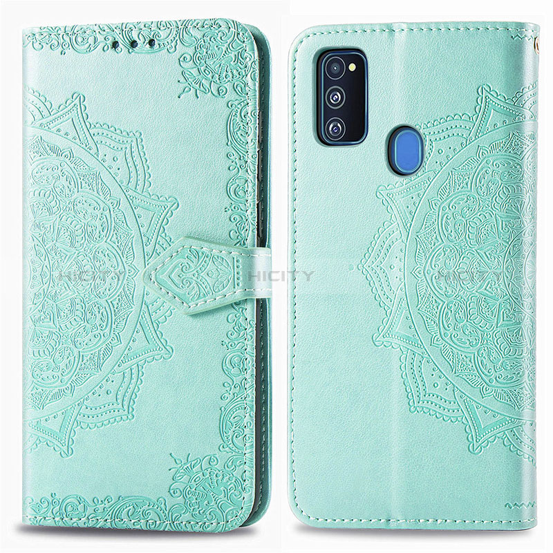 Funda de Cuero Cartera con Soporte Patron de Moda Carcasa para Samsung Galaxy M21