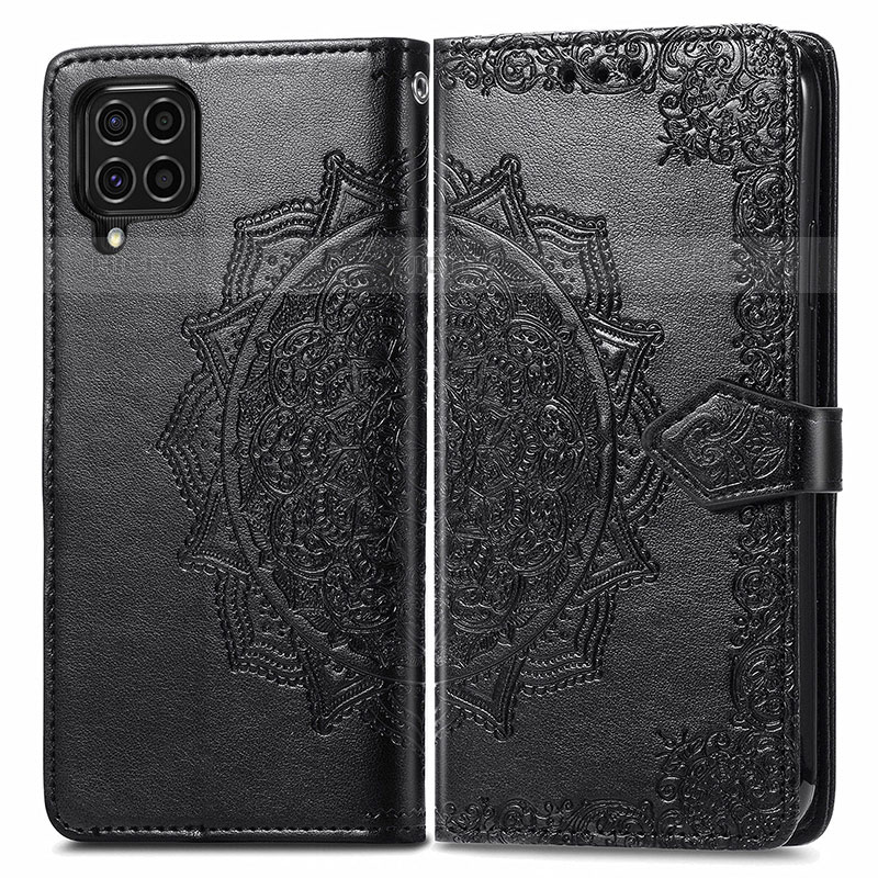 Funda de Cuero Cartera con Soporte Patron de Moda Carcasa para Samsung Galaxy M62 4G Negro