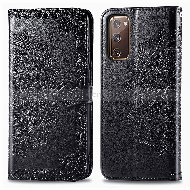 Funda de Cuero Cartera con Soporte Patron de Moda Carcasa para Samsung Galaxy S20 FE (2022) 5G Negro