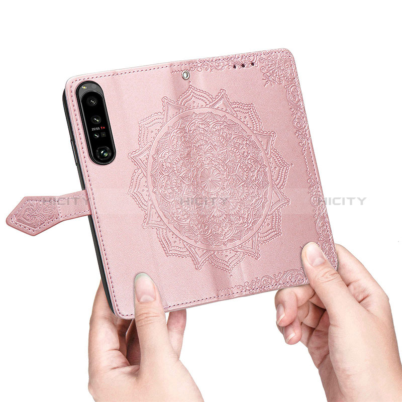 Funda de Cuero Cartera con Soporte Patron de Moda Carcasa para Sony Xperia 1 IV