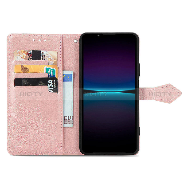 Funda de Cuero Cartera con Soporte Patron de Moda Carcasa para Sony Xperia 1 IV SO-51C