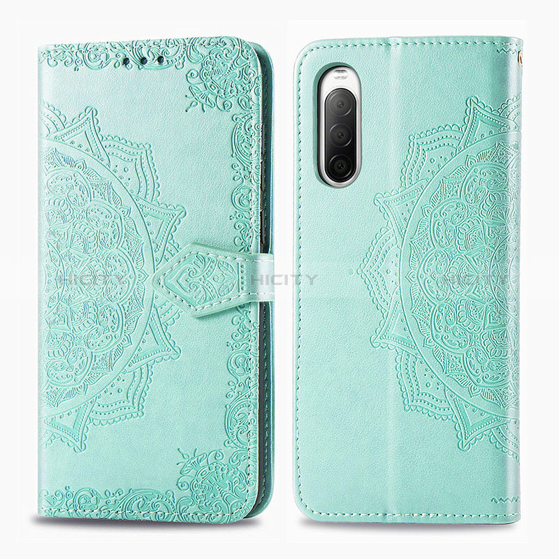 Funda de Cuero Cartera con Soporte Patron de Moda Carcasa para Sony Xperia 10 II