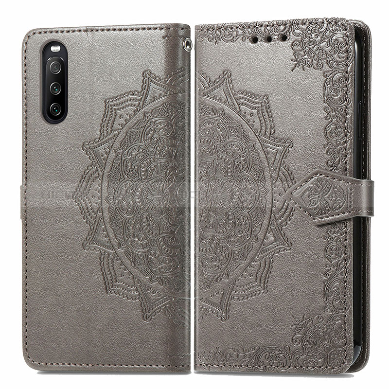 Funda de Cuero Cartera con Soporte Patron de Moda Carcasa para Sony Xperia 10 III