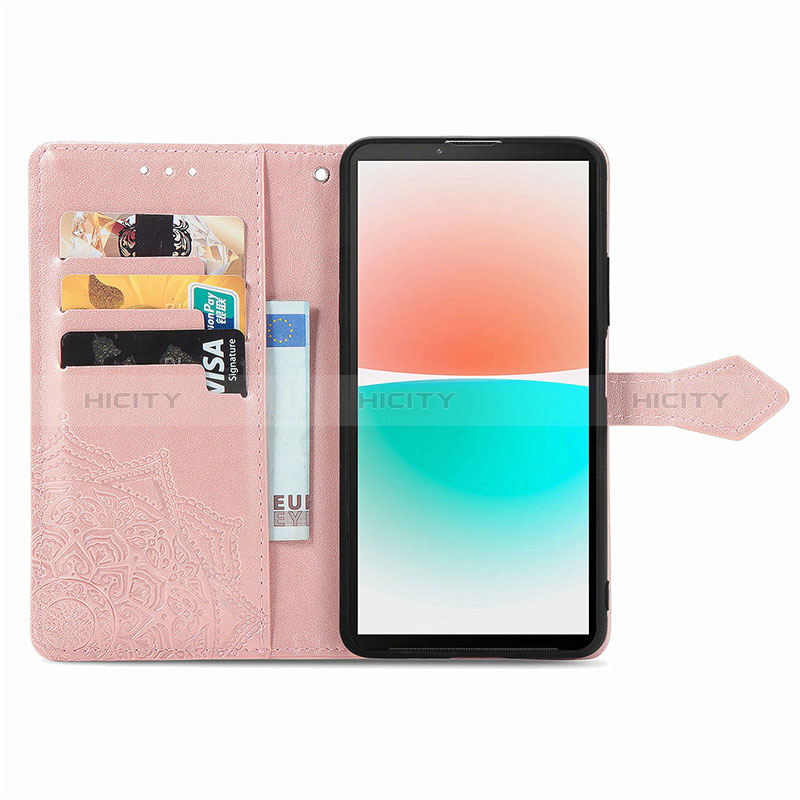 Funda de Cuero Cartera con Soporte Patron de Moda Carcasa para Sony Xperia 10 IV SOG07