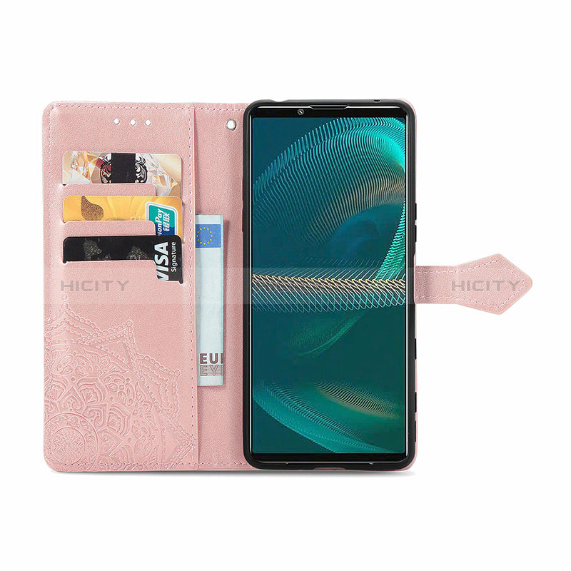 Funda de Cuero Cartera con Soporte Patron de Moda Carcasa para Sony Xperia 5 III