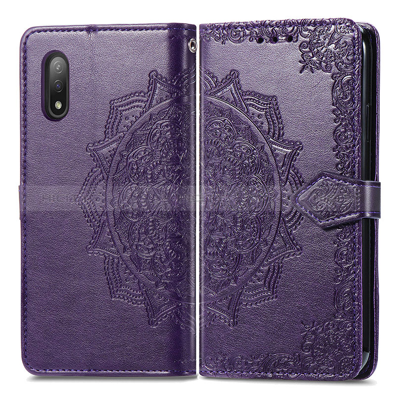 Funda de Cuero Cartera con Soporte Patron de Moda Carcasa para Sony Xperia Ace II