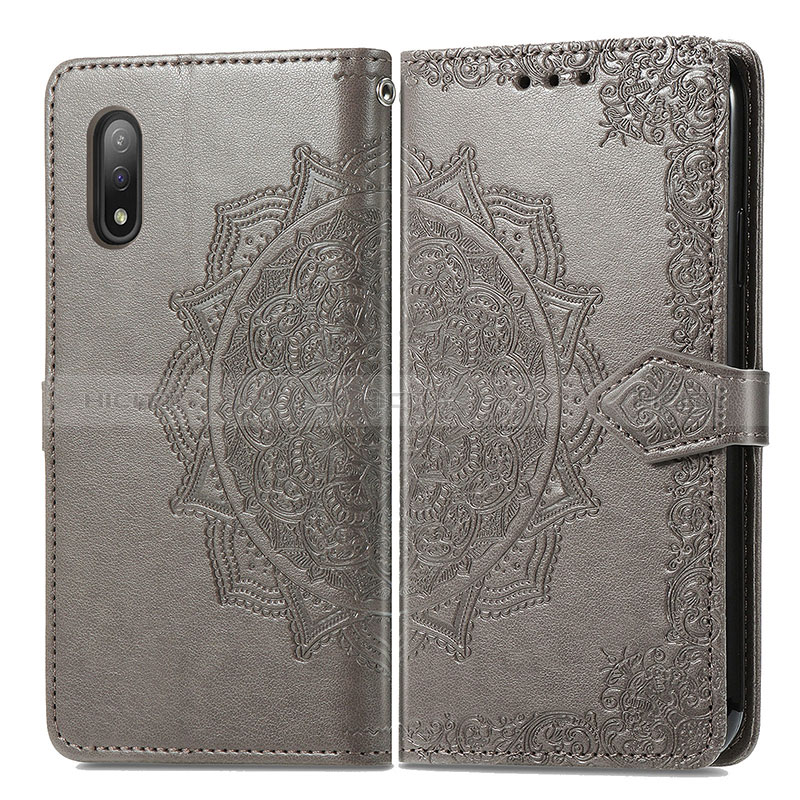 Funda de Cuero Cartera con Soporte Patron de Moda Carcasa para Sony Xperia Ace II SO-41B