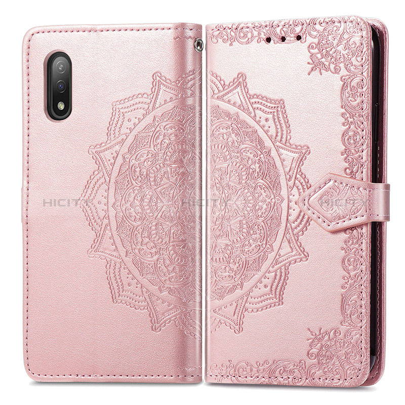 Funda de Cuero Cartera con Soporte Patron de Moda Carcasa para Sony Xperia Ace II SO-41B