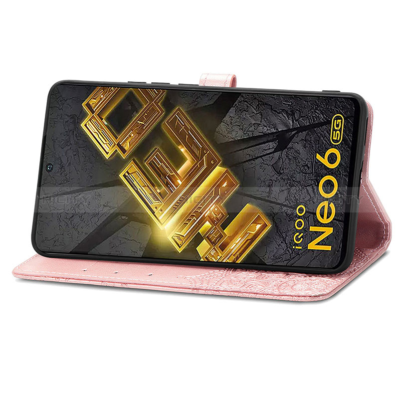 Funda de Cuero Cartera con Soporte Patron de Moda Carcasa para Vivo iQOO Neo6 5G