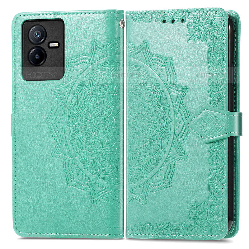 Funda de Cuero Cartera con Soporte Patron de Moda Carcasa para Vivo iQOO Z6x