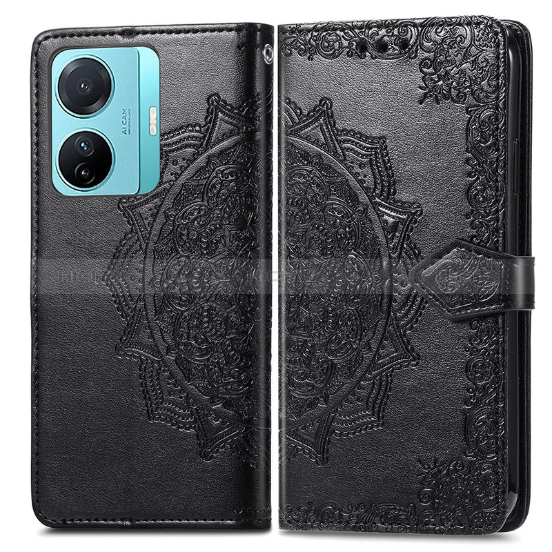 Funda de Cuero Cartera con Soporte Patron de Moda Carcasa para Vivo T1 5G