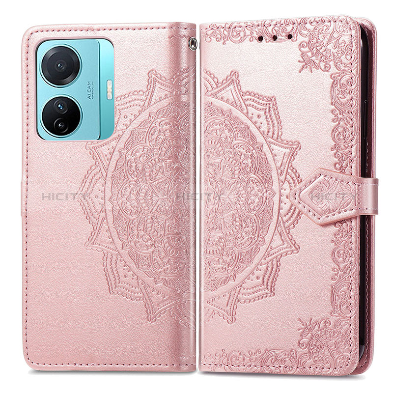 Funda de Cuero Cartera con Soporte Patron de Moda Carcasa para Vivo T1 5G