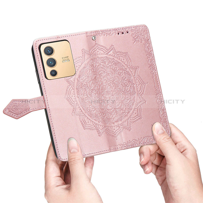 Funda de Cuero Cartera con Soporte Patron de Moda Carcasa para Vivo V23 5G