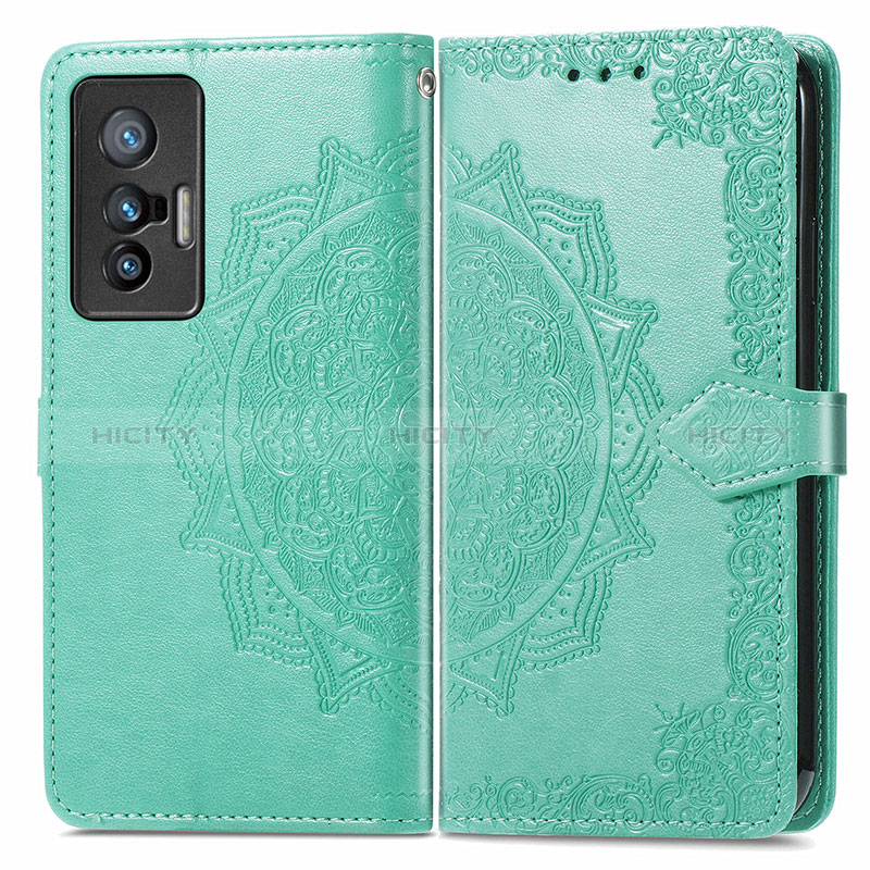 Funda de Cuero Cartera con Soporte Patron de Moda Carcasa para Vivo X70t