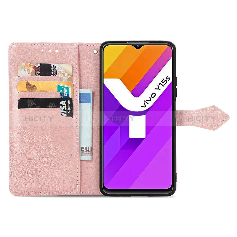 Funda de Cuero Cartera con Soporte Patron de Moda Carcasa para Vivo Y10 t1