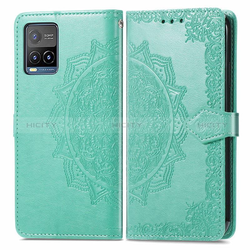 Funda de Cuero Cartera con Soporte Patron de Moda Carcasa para Vivo Y21G