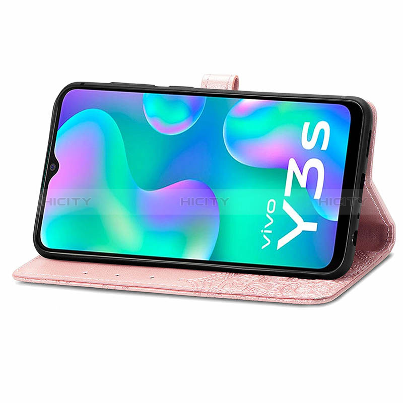 Funda de Cuero Cartera con Soporte Patron de Moda Carcasa para Vivo Y3s (2021)