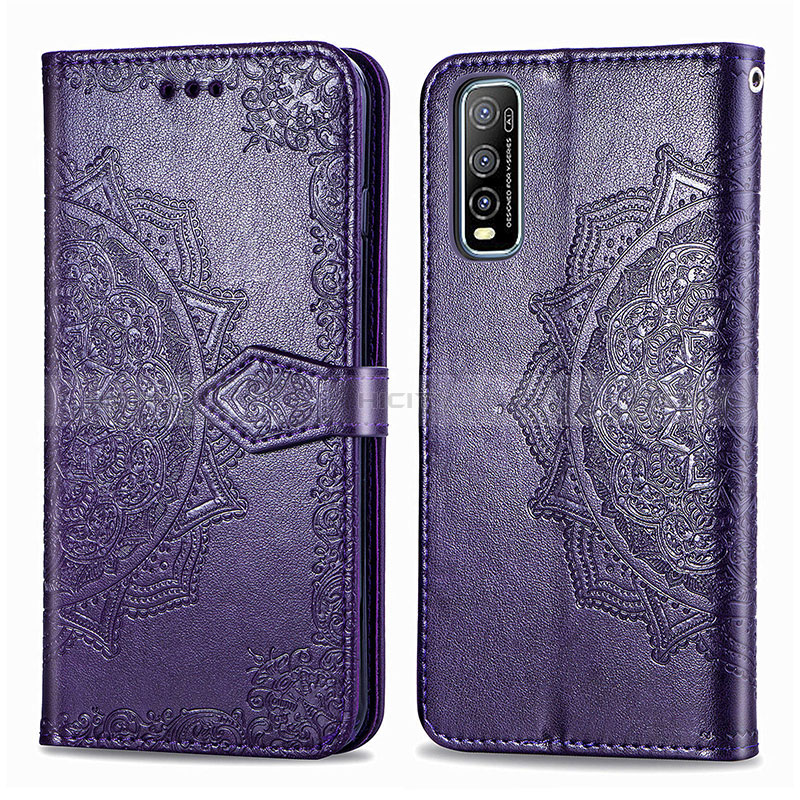 Funda de Cuero Cartera con Soporte Patron de Moda Carcasa para Vivo Y50t