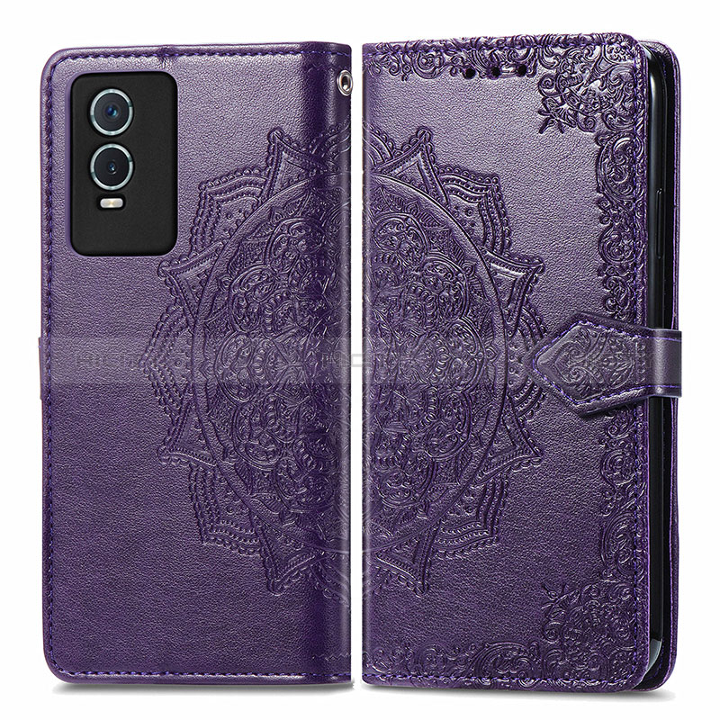 Funda de Cuero Cartera con Soporte Patron de Moda Carcasa para Vivo Y76s 5G