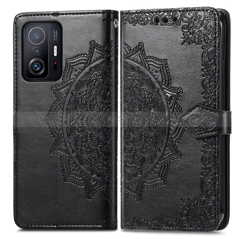 Funda de Cuero Cartera con Soporte Patron de Moda Carcasa para Xiaomi Mi 11T Pro 5G Negro