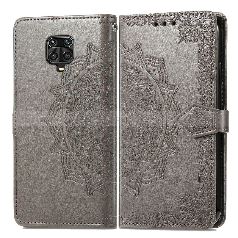 Funda de Cuero Cartera con Soporte Patron de Moda Carcasa para Xiaomi Poco M2 Pro Gris