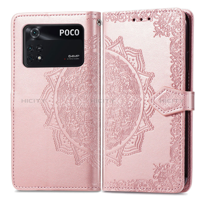 Funda de Cuero Cartera con Soporte Patron de Moda Carcasa para Xiaomi Poco M4 Pro 4G