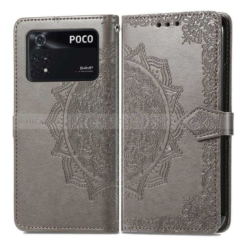 Funda de Cuero Cartera con Soporte Patron de Moda Carcasa para Xiaomi Poco M4 Pro 4G