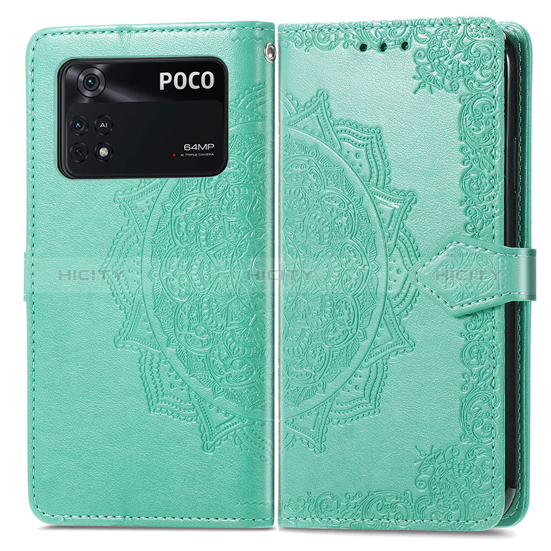 Funda de Cuero Cartera con Soporte Patron de Moda Carcasa para Xiaomi Poco M4 Pro 4G