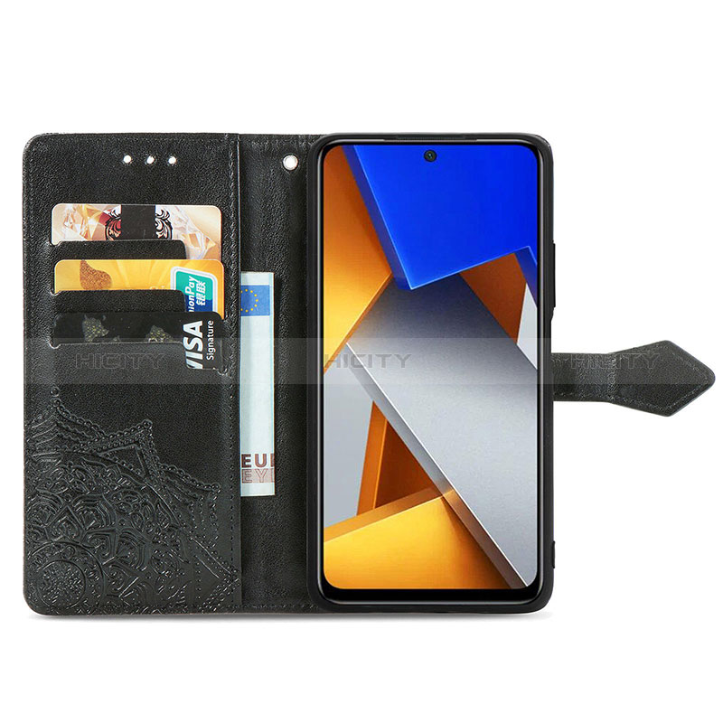 Funda de Cuero Cartera con Soporte Patron de Moda Carcasa para Xiaomi Poco M4 Pro 4G