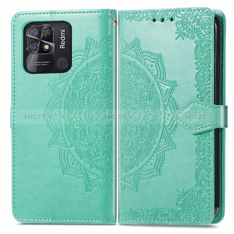 Funda de Cuero Cartera con Soporte Patron de Moda Carcasa para Xiaomi Redmi 10 India