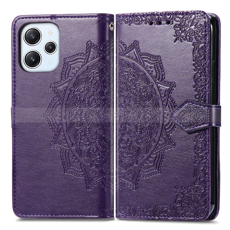 Funda de Cuero Cartera con Soporte Patron de Moda Carcasa para Xiaomi Redmi 12 4G