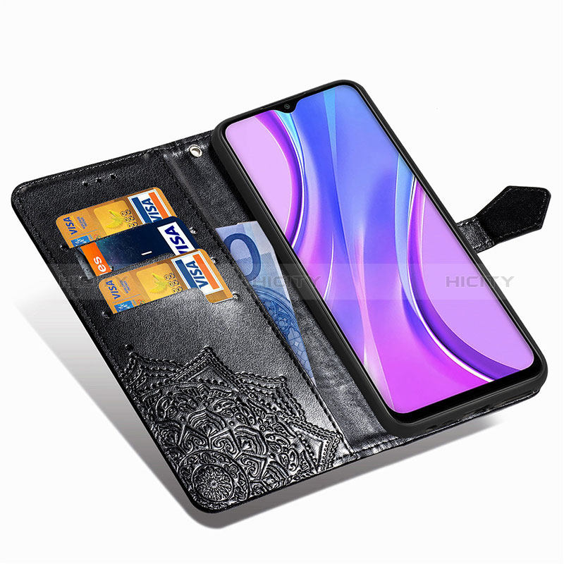 Funda de Cuero Cartera con Soporte Patron de Moda Carcasa para Xiaomi Redmi 9