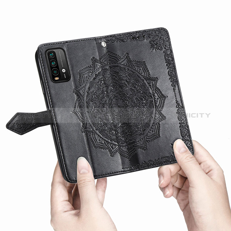 Funda de Cuero Cartera con Soporte Patron de Moda Carcasa para Xiaomi Redmi 9 Power