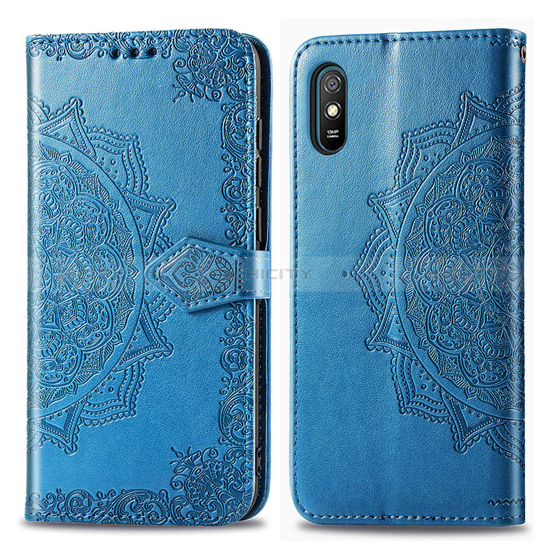 Funda de Cuero Cartera con Soporte Patron de Moda Carcasa para Xiaomi Redmi 9A