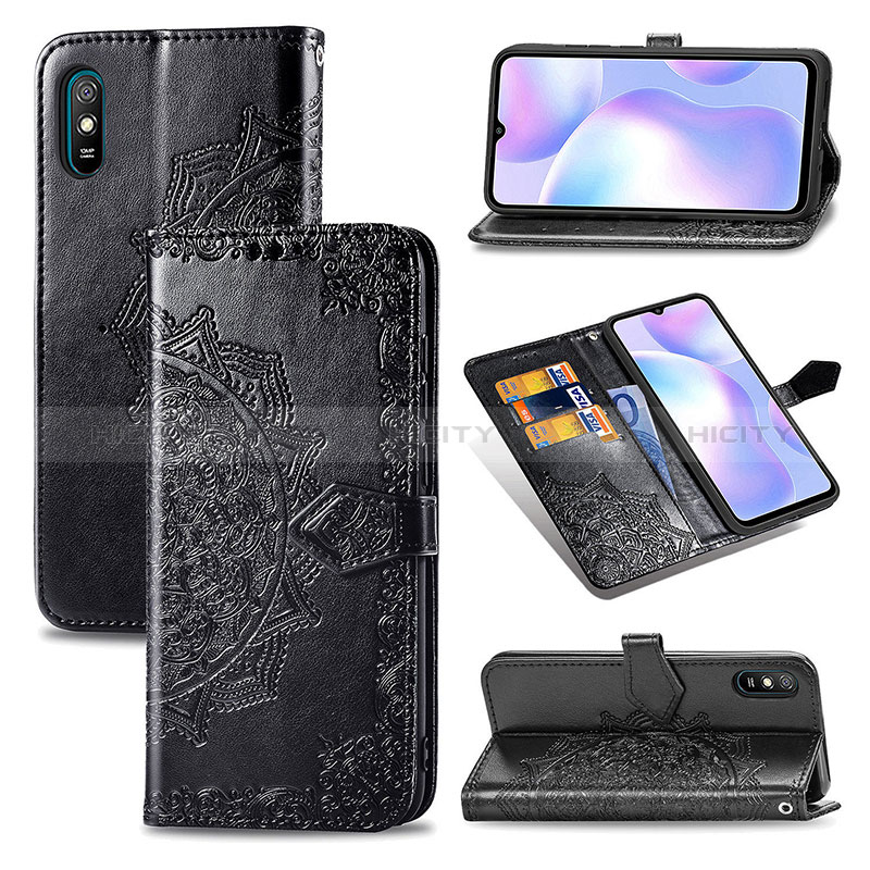 Funda de Cuero Cartera con Soporte Patron de Moda Carcasa para Xiaomi Redmi 9AT