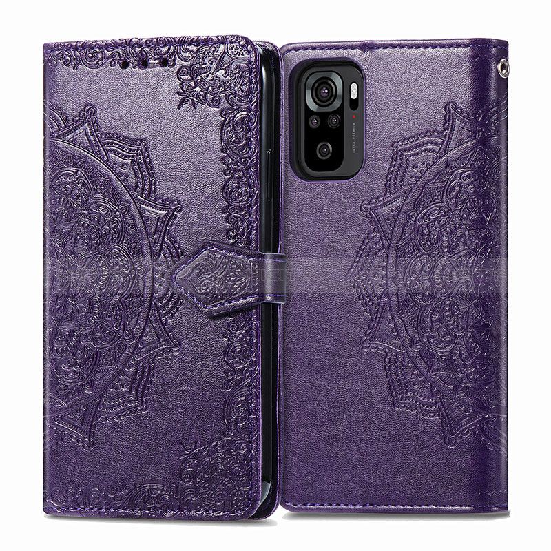 Funda de Cuero Cartera con Soporte Patron de Moda Carcasa para Xiaomi Redmi Note 10 4G