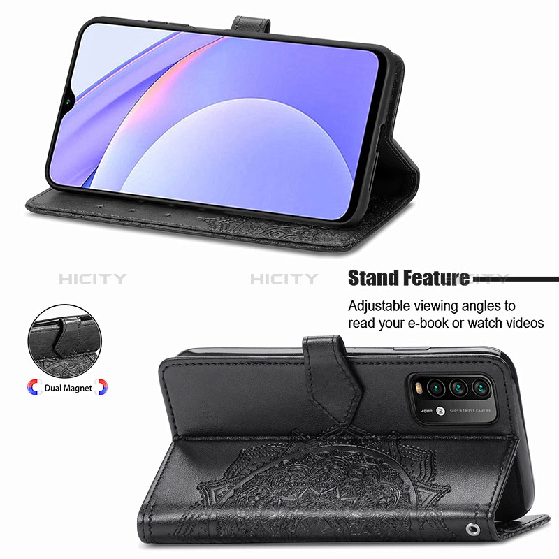 Funda de Cuero Cartera con Soporte Patron de Moda Carcasa para Xiaomi Redmi Note 9 4G