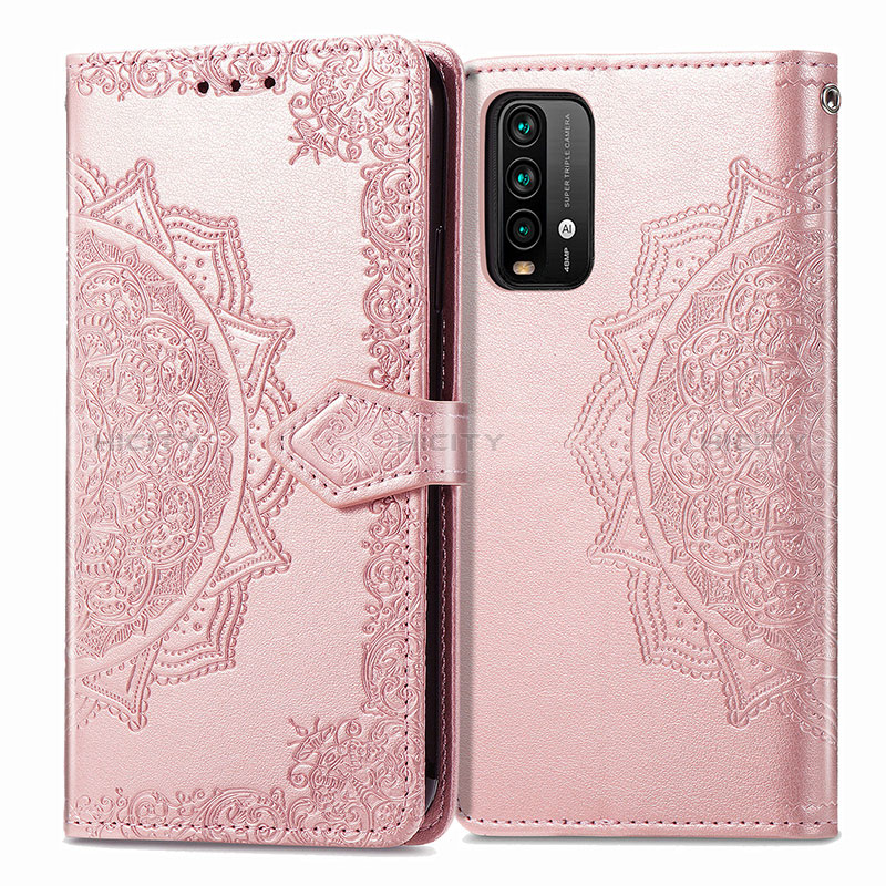 Funda de Cuero Cartera con Soporte Patron de Moda Carcasa para Xiaomi Redmi Note 9 4G