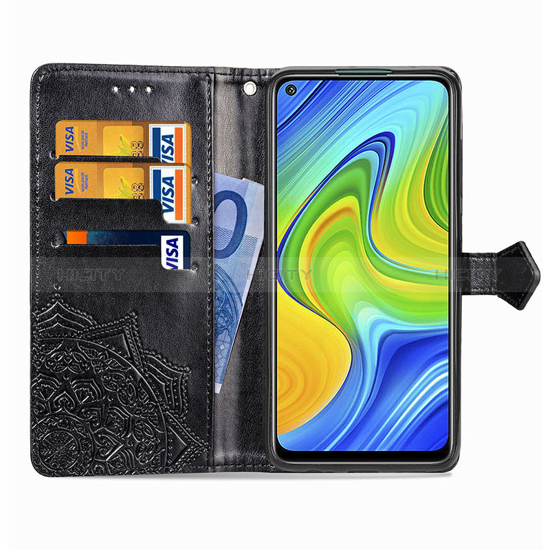 Funda de Cuero Cartera con Soporte Patron de Moda Carcasa para Xiaomi Redmi Note 9