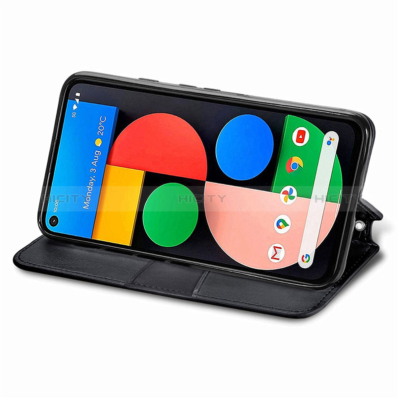 Funda de Cuero Cartera con Soporte Patron de Moda Carcasa S01D para Google Pixel 5a 5G