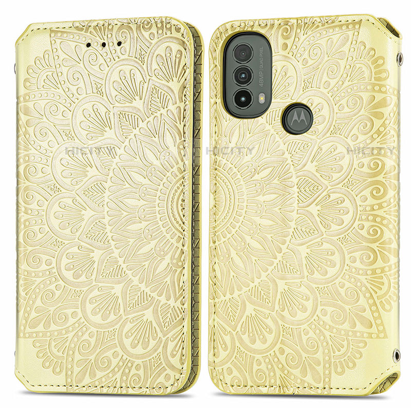 Funda de Cuero Cartera con Soporte Patron de Moda Carcasa S01D para Motorola Moto E40